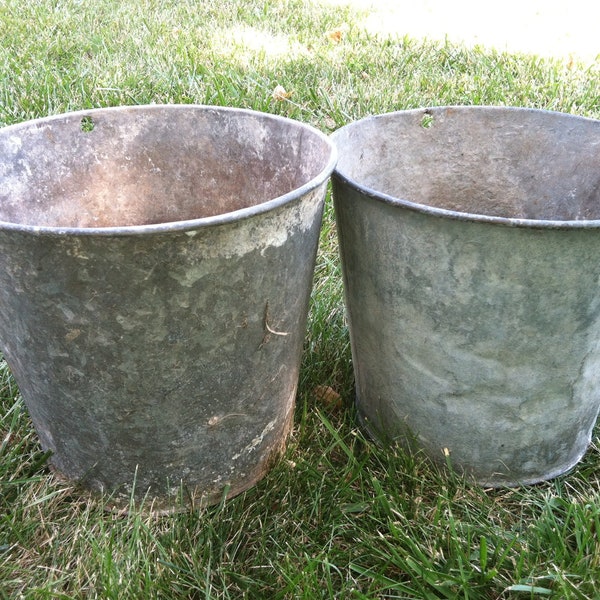 Vintage Metal Buckets