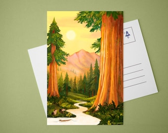 River Otters Art Print: Muir Woods National Park Postcard (4x6 Mini Print)