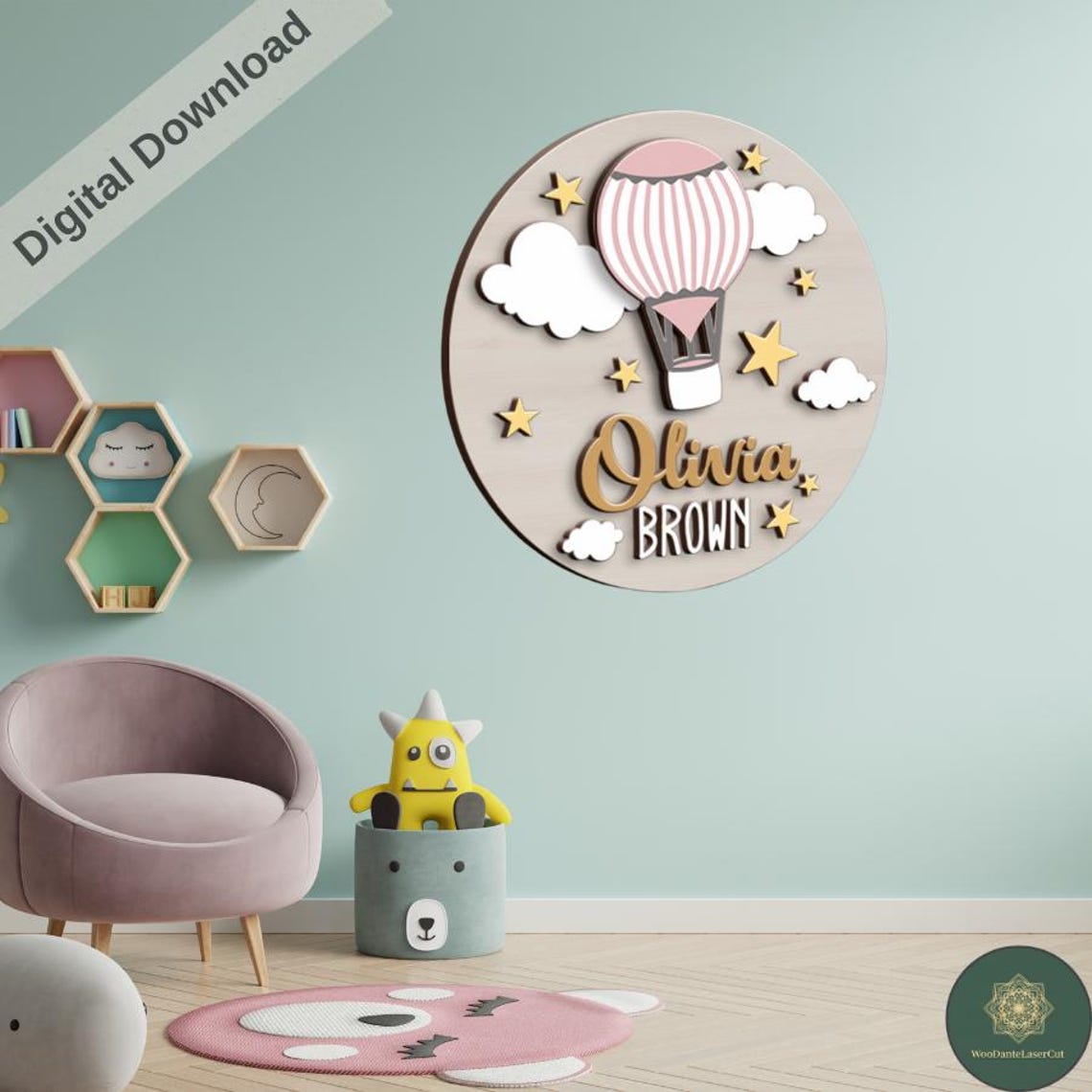 Baby Name Sign SVG Bundle – Laser Cut Nursery Designs - Etsy