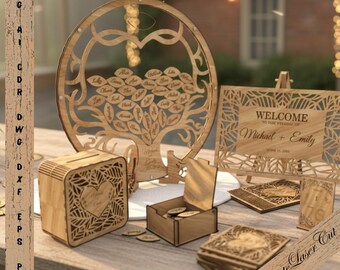 Personalized Wedding Invitation Laser Cut SVG | MDF & Plywood CNC File