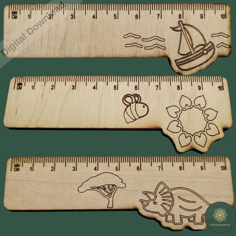 Kids Ruler Svg File Kids Rulers Laser Cut Bundle – 10 Designs SVG DXF - Etsy