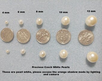 Genuine Preciosa Czech Glass Pearls 8mm 35 pearls