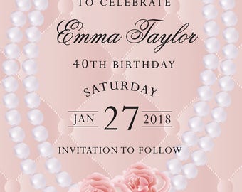 SAVE the Date for Birthday 4 X 6 Designer Inspired CC819