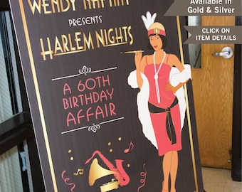 Harlem Nights Welcome Sign 11 X 17 - 24 x  36 or 20 X 30 - DIGITAL FILE Before purchasing click on Items Details #1989