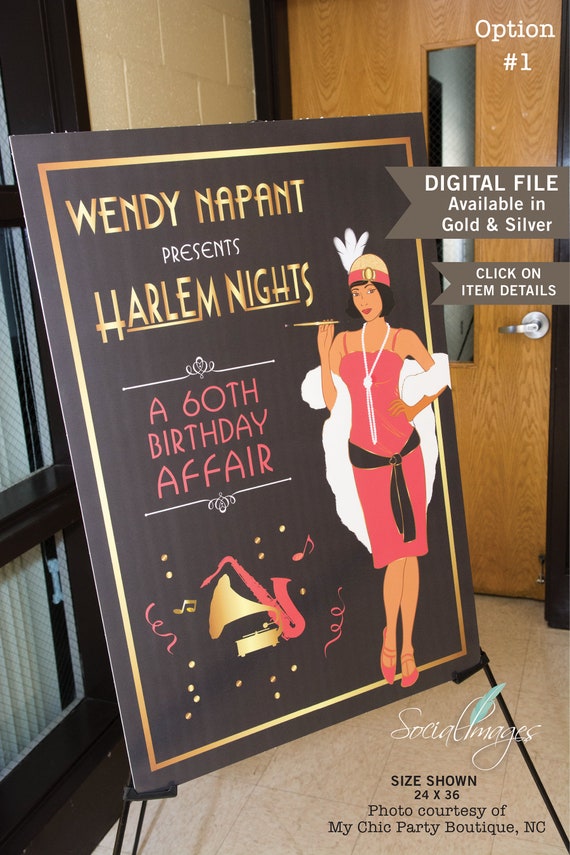 Harlem Nights Welcome Sign 11 X 17 24 X 36 Or 20 X 30 Etsy