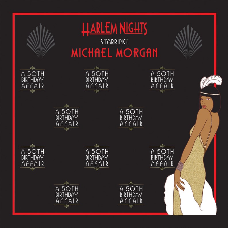 Harlem Nights 8' X 8' BANNER/BACKDROP 1989 image 1