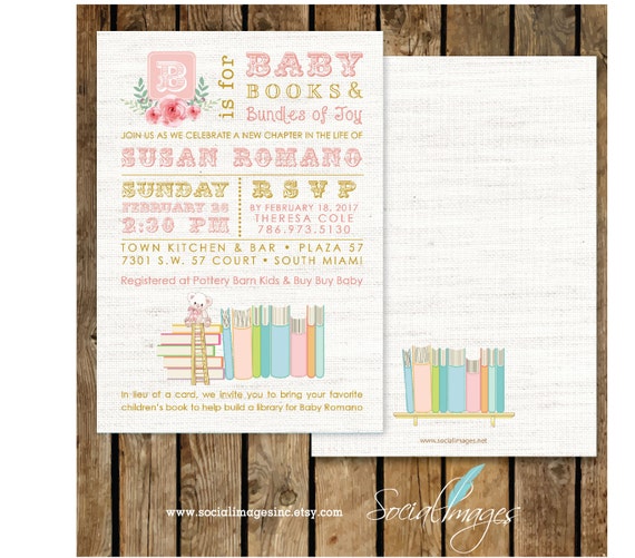 storybook themed baby shower invitations