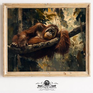 オランウータン ラスタカラー 絵画 アートパネル 額縁付き Orangutan painting - Etsy 日本
