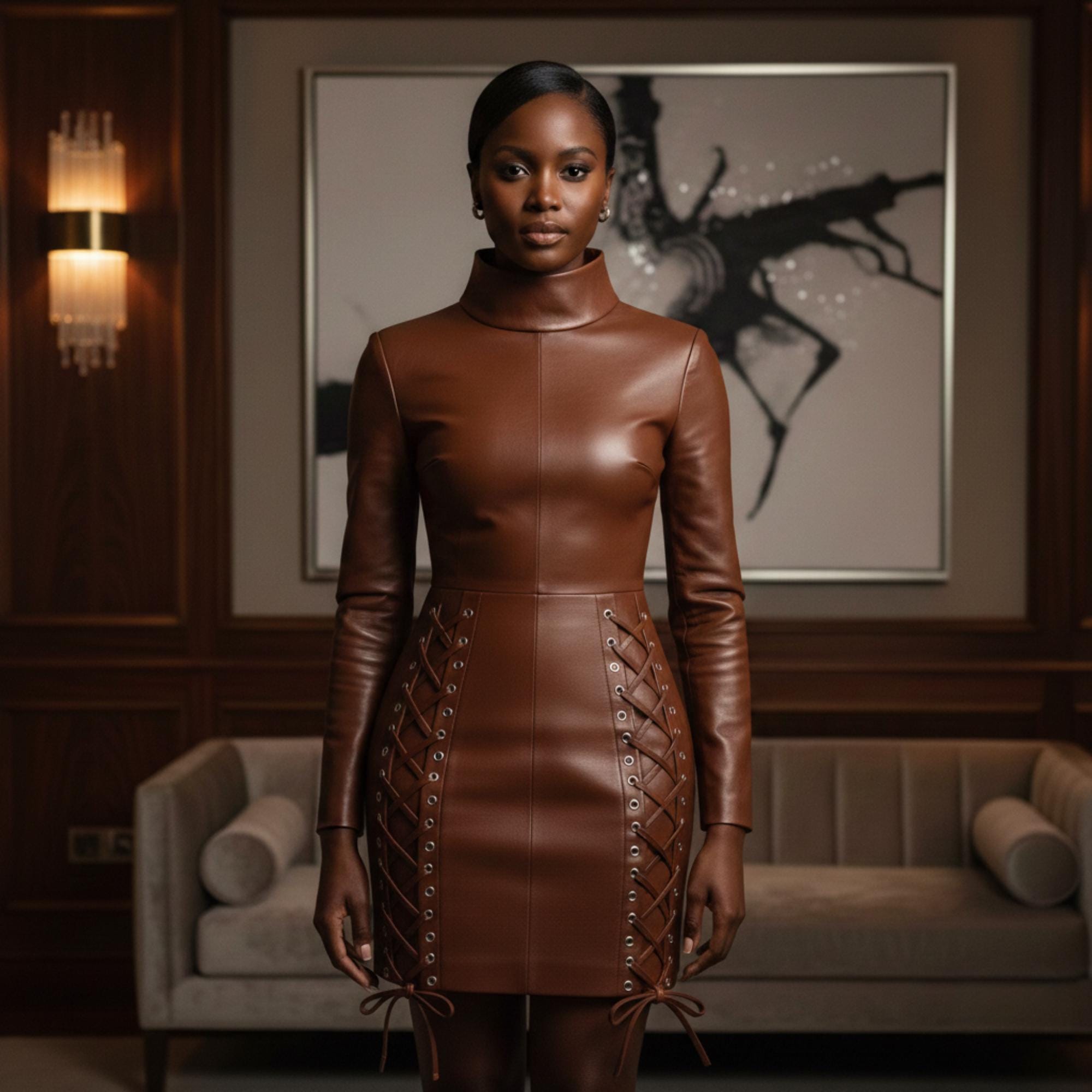 long sleeve brown leather dress Buy Chocolate Brown Faux Leather Midi Shirt Dress from Next USA