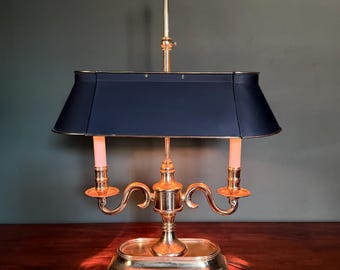 Vintage Brass Candlestick Lamp