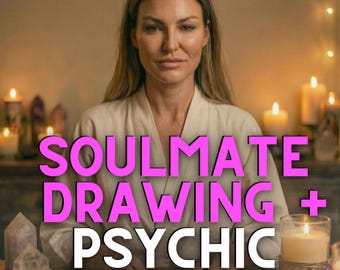 Själsfrändeteckning och psykisk läsning samma timme | Sketch av blivande make (digitalt)