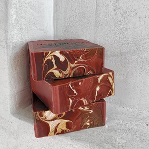 Dragon&#39;s Blood Artisan Soap - Cold Process, Handcrafted, Vegan Soap, Palm Free, Charcoal Soap