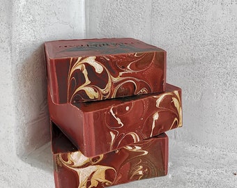 Dragon's Blood Artisan Soap - Cold Process, Handcrafted, Vegan Soap, Palm Free, Charcoal Soap