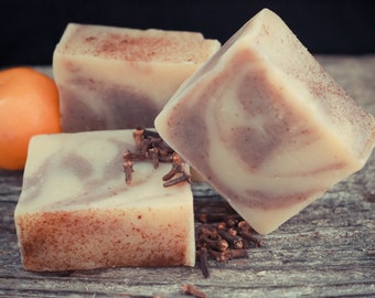 Orange Clove Swirl Soap