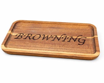 Personalized Wood Serving Tray | Housewarming, Wedding, Anniversary Gift