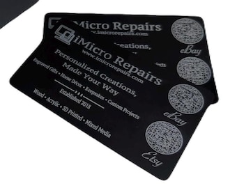 Premium Black Metal Business Cards (Pack Of 100) – Custom Engraved Business Cards