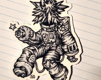 Astronaut vinyl sticker.