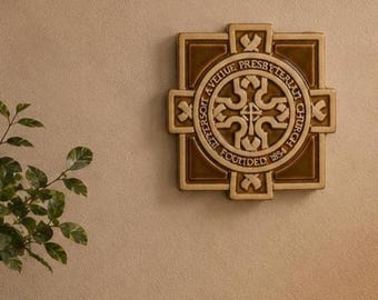 Pewabic Pottery Presbyterian Church Trivet Wall Plaque Detroit Ceramic Tile