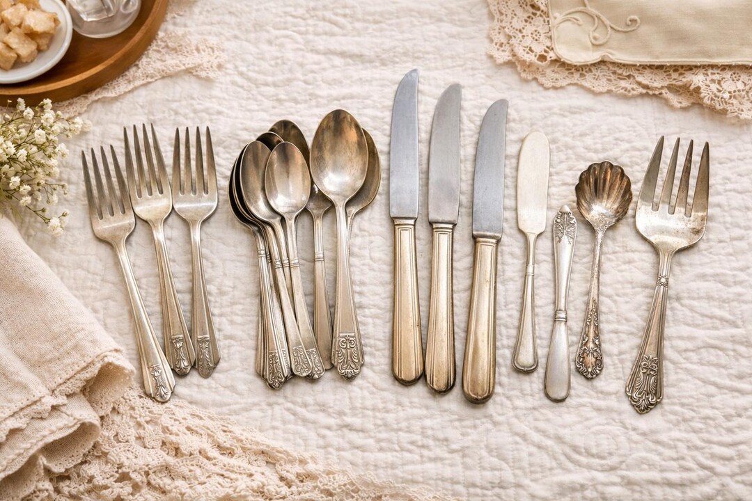 Vintage Silverplate Flatware Assorted, Mixed Pattern Replacement Pieces ...