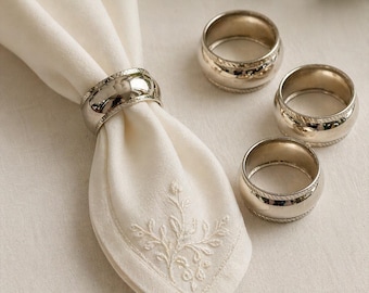 Zilveren servetringen set van 4 klassiek tafeldecor dinerdecor