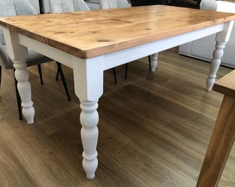 Farmhouse Dining Table And Bench Sets Hand Made Rustic Tables Kitchen Table Dining Room Table