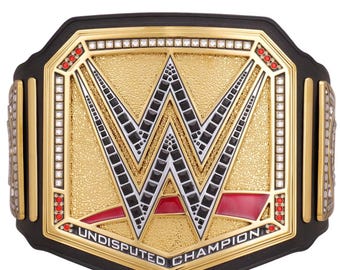 Undisputed World Heavyweight Championship Belt Replica – Premium Leather Strap, Adult Size Wrestling Title Belt, Brass Zinc Plates