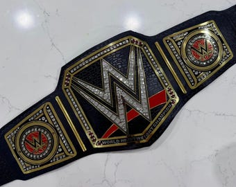Handgefertigter WWE-Meisterschafts-Gürtel, Replikat aus echtem Rindsleder in Erwachsenengröße