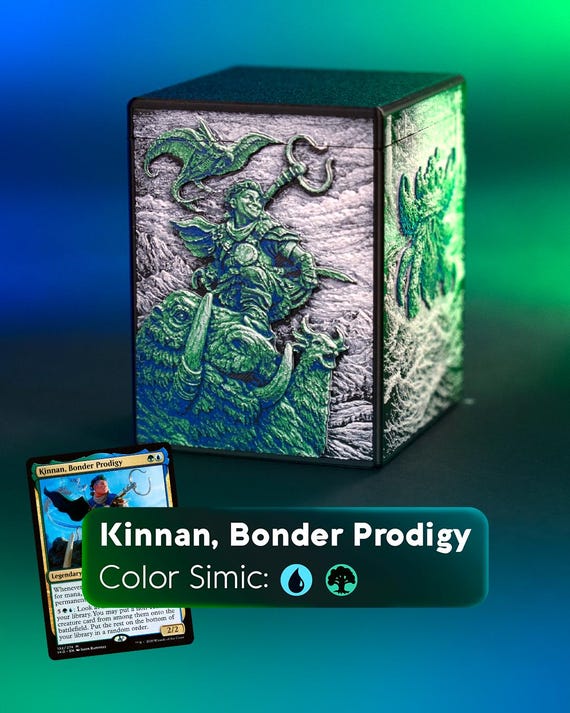 Kinnan, Bonder Prodigy - MTG Commander Deck Box  | Simic | - Etsy