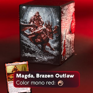 Magda, Brazen Outlaw - MTG Commander Deck Box | Red Monkey |