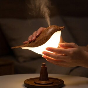 Touch Activated Bird Lamp Aroma Diffuser, Dimmable Color Changing Night Light