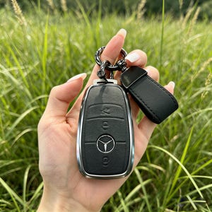 Funda para llavero Mercedes Benz con llavero, funda premium para llave de coche y funda protectora para Mercedes.