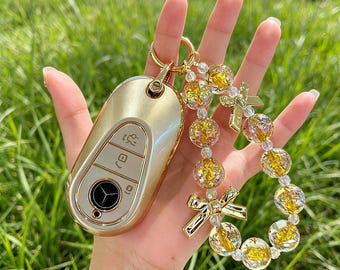 Funda para llave Mercedes, estuche para llavero, llavero de coche, soporte para llaves, accesorios para coche, organizador de llaves, estuche para llave Mercedes, funda para llavero, llavero de coche