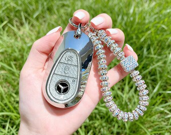 Car Key Cover For Mercedes, Car Key Case,  Car Key Fob, Car Accessories, Car Key Fob, With Keychain, Handmade Key Fob For Mercedes