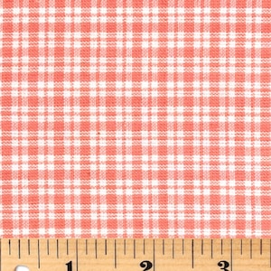 Petal Pink ,White, Brown Large Plaid Homespun Cotton Fabric - FQ, Quarter, Half and Full Yardage, Strips and Remnants -  SFB HSPL P006