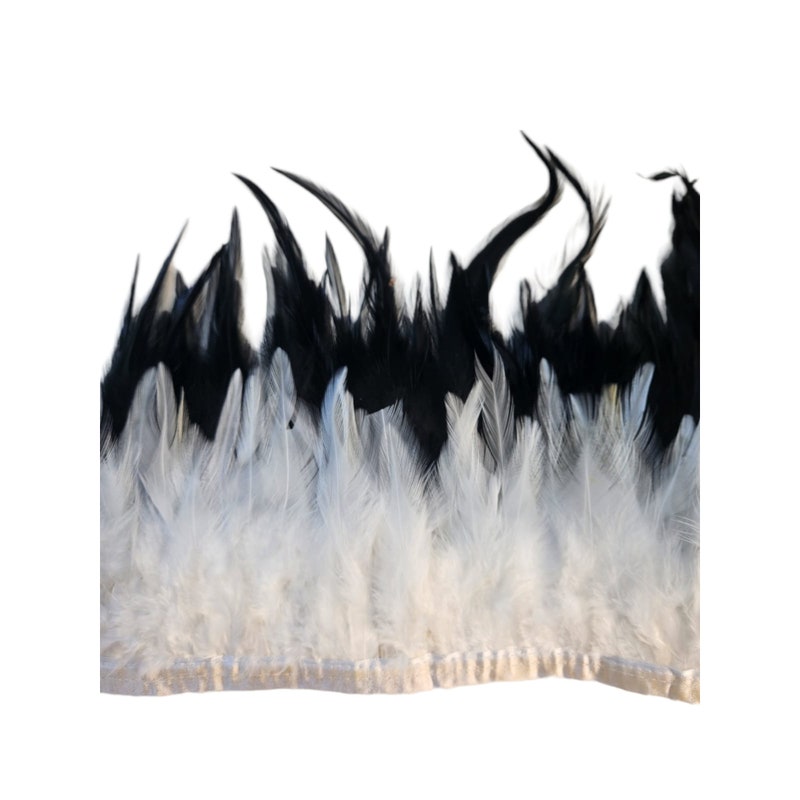 thumbnail image 2 of 2 Meter Rooster Feather Trim – Natural Multicolored Craft Feathers For Hats, Costumes, DIY Decor, Millinery 2 of 6