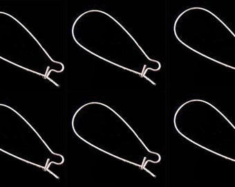 11x18mm Sterling Silver Plated Kidney Earrings Hooks