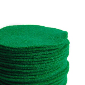 Kelly Green Felt Circles