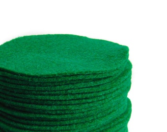 Kelly Green Felt Circles