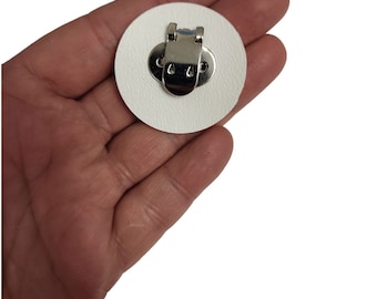 Clips para zapatos en blanco con almohadilla de cuero blanco para hacer decoraciones y adornos para zapatos DIY