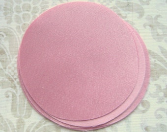 30 pieces 3 inches Mauve Satin Circles