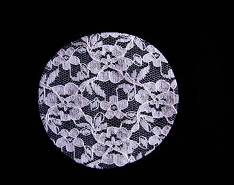 30 pcs Snow White Lace Fabric Circles Choose from 1" to 8"