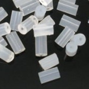 Tube Silicon Earring Backs, Rubber Earring Stopper Nuts image 1