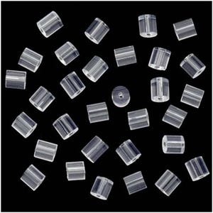 Clear Tube Silicon Earring Backs, Rubber Earring Stopper Nuts