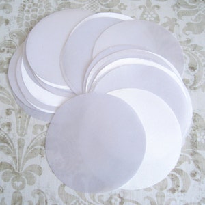 30 pcs 3&quot; White Satin Circles