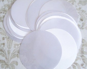 30 pcs 3" White Satin Circles