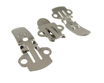 25 pairs Blank Stainless Steel Metal Shoe Clips