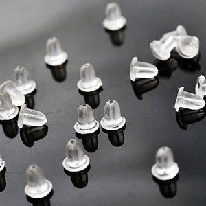 Silicon Earring Backs, Rubber Earring Stopper Nuts imagem 1