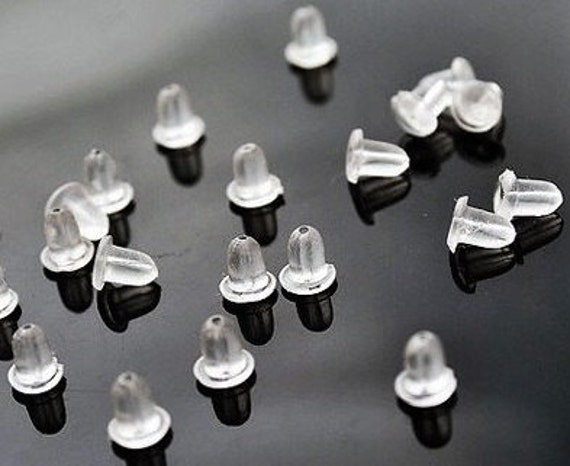 100/500pcs Silicone Rubber Earring Back Stoppers For Stud Earrings