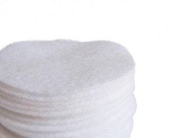 WHOLESALE White Felt Circles From 1" to 8" - 100, 300, 500, 750 pcs, 1000 pcs - Made in the USA