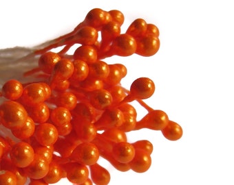 Orange Millinery Flower Stamens